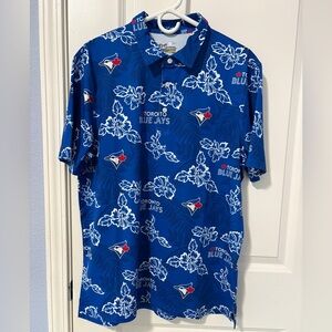 Toronto Blue Jays Reyn Spooner Royal Performance Polo Size Large